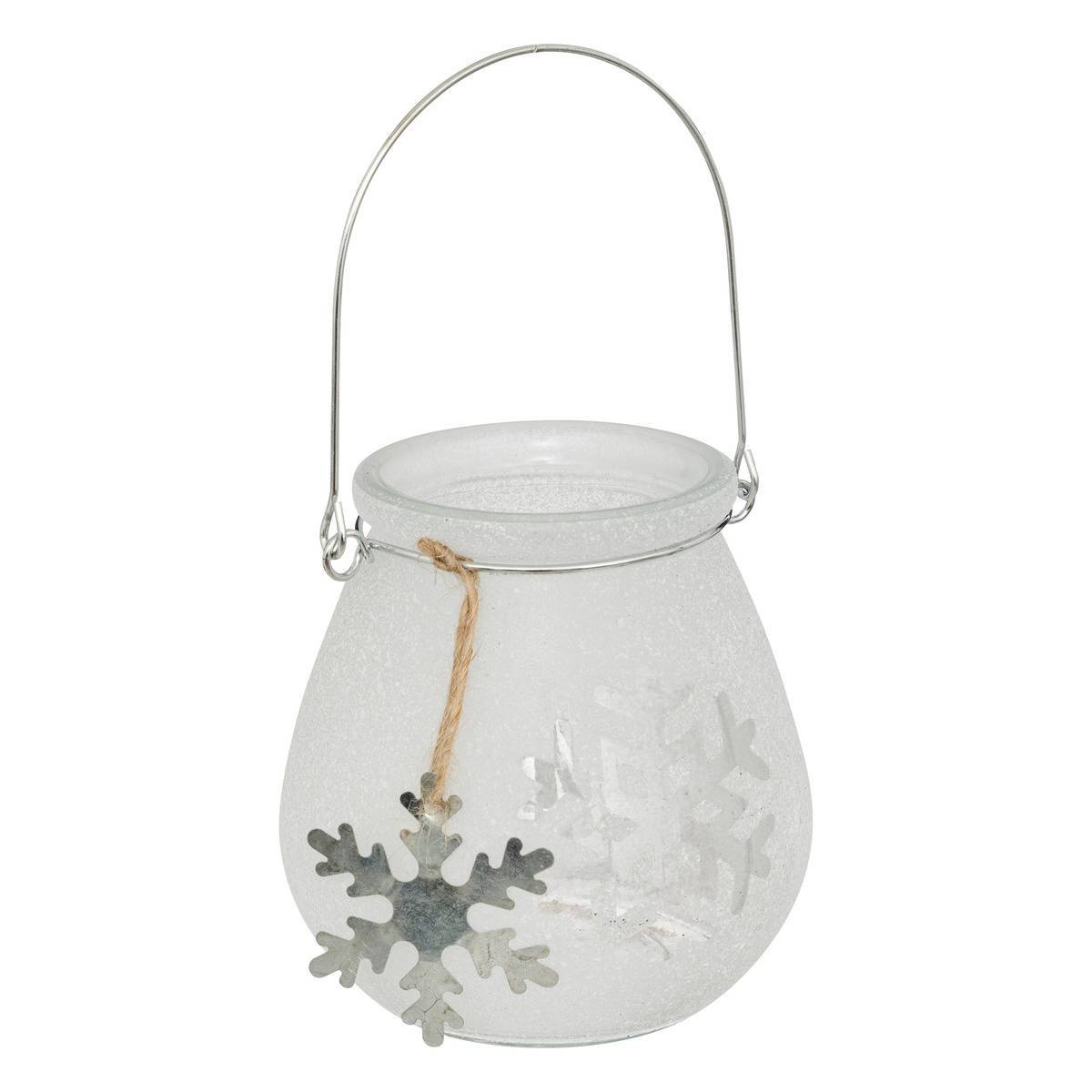 Fééric Lights & Christmas - Photophore lanterne neige 10cm - Feeric Lights & Christmas