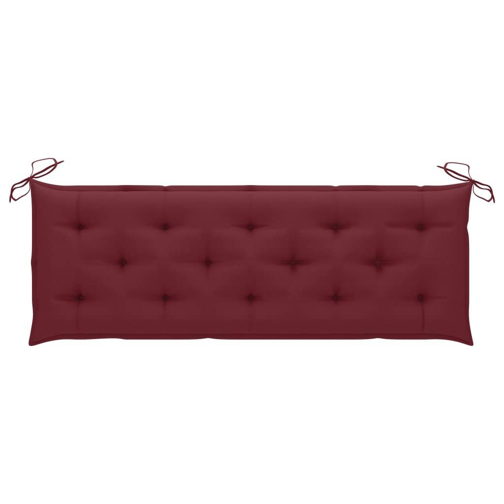 Helloshop26 - Banc de jardin meuble de patio d'extérieur terrasse avec coussin 157 cm bois d'acacia massif - Imagen 6