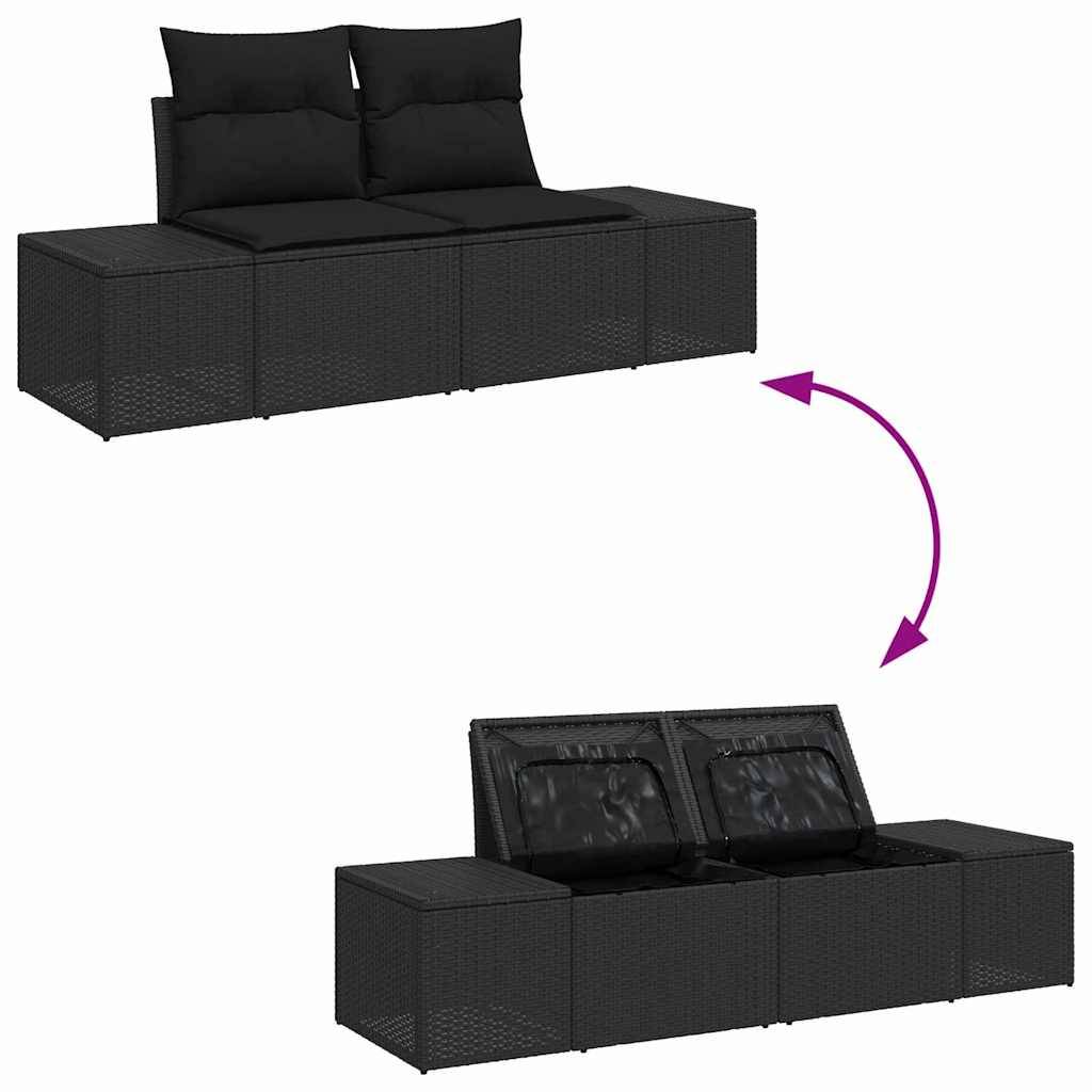 ComfortXL - Salon de Jardin Noir 6 Pièces avec Canapés Latéraux Style Moderne – ComfortXL Outdoor Living - Image 8