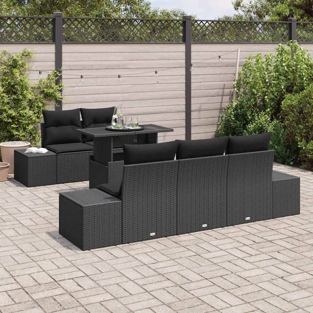 ComfortXL - Salon de Jardin Noir 6 Pièces avec Canapés Latéraux Style Moderne – ComfortXL Outdoor Living - Image 3