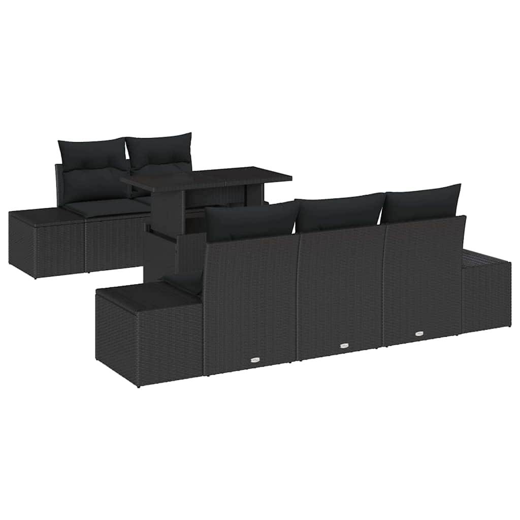 ComfortXL - Salon de Jardin Noir 6 Pièces avec Canapés Latéraux Style Moderne – ComfortXL Outdoor Living - Image 2