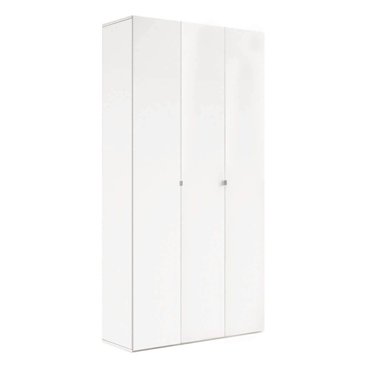 Armoire à chaussures 3 portes 12 étagères laqué blanc - MAHELINE - Image 1