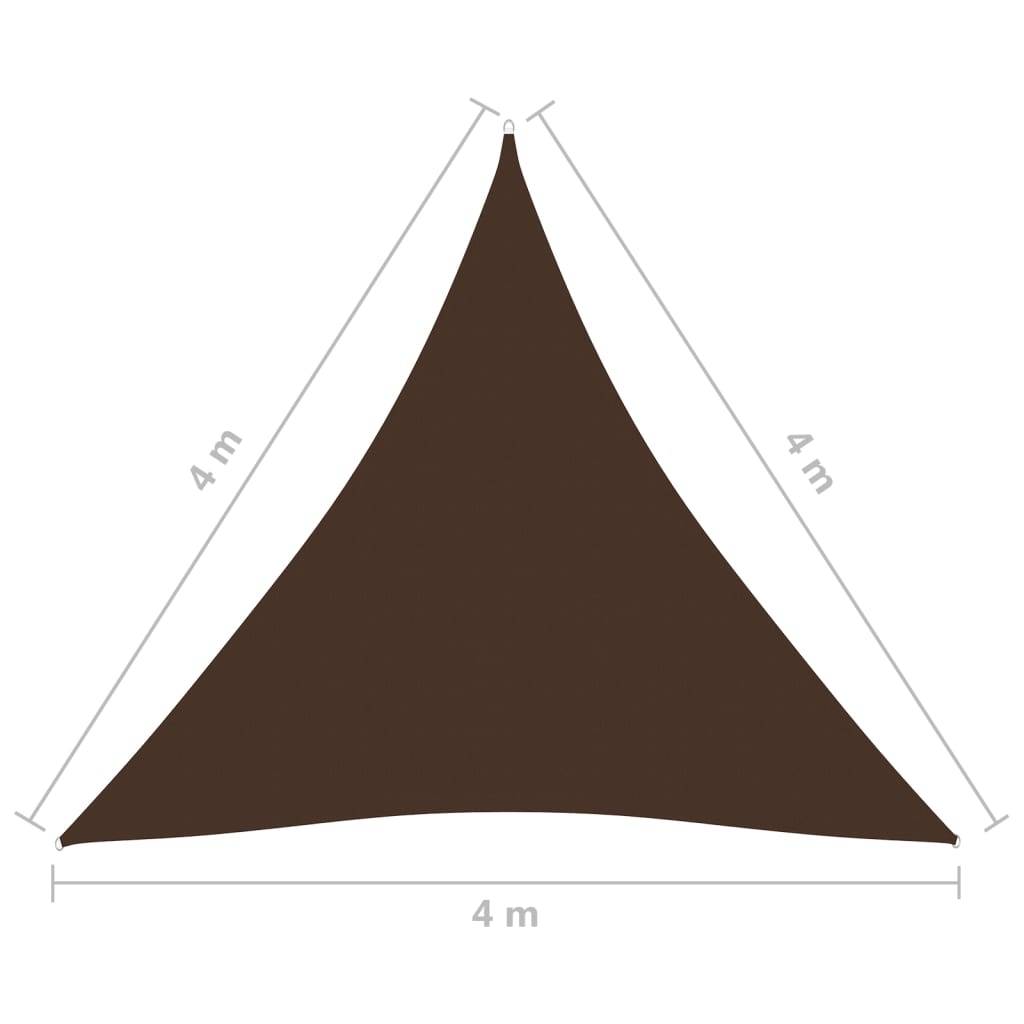 Helloshop26 - Voile toile d'ombrage parasol tissu oxford triangulaire 4 x 4 x 4 m marron - Imagen 6
