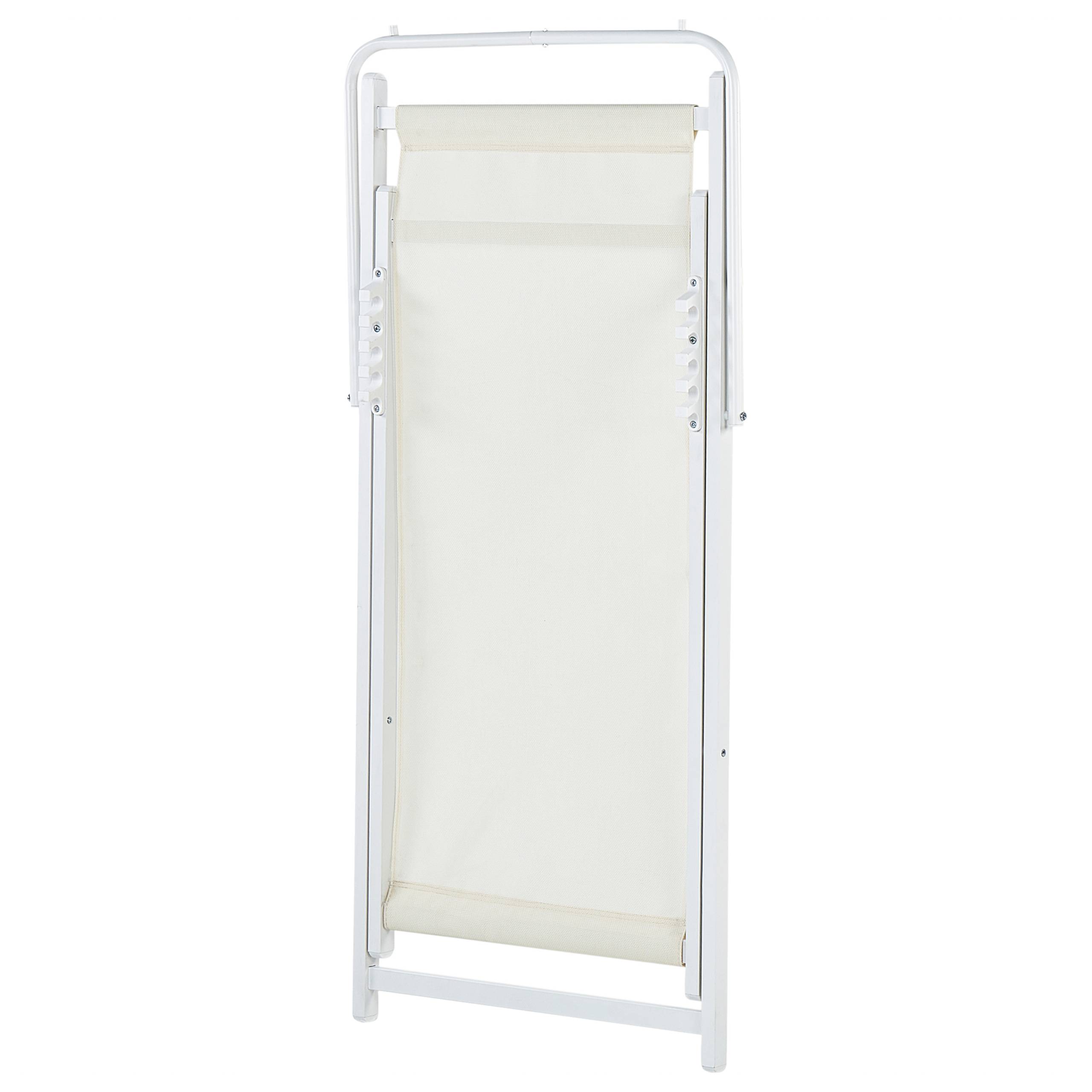 Beliani - Chaise longue Aluminium Beige clair LOCRI II - Beliani - Imagen 6