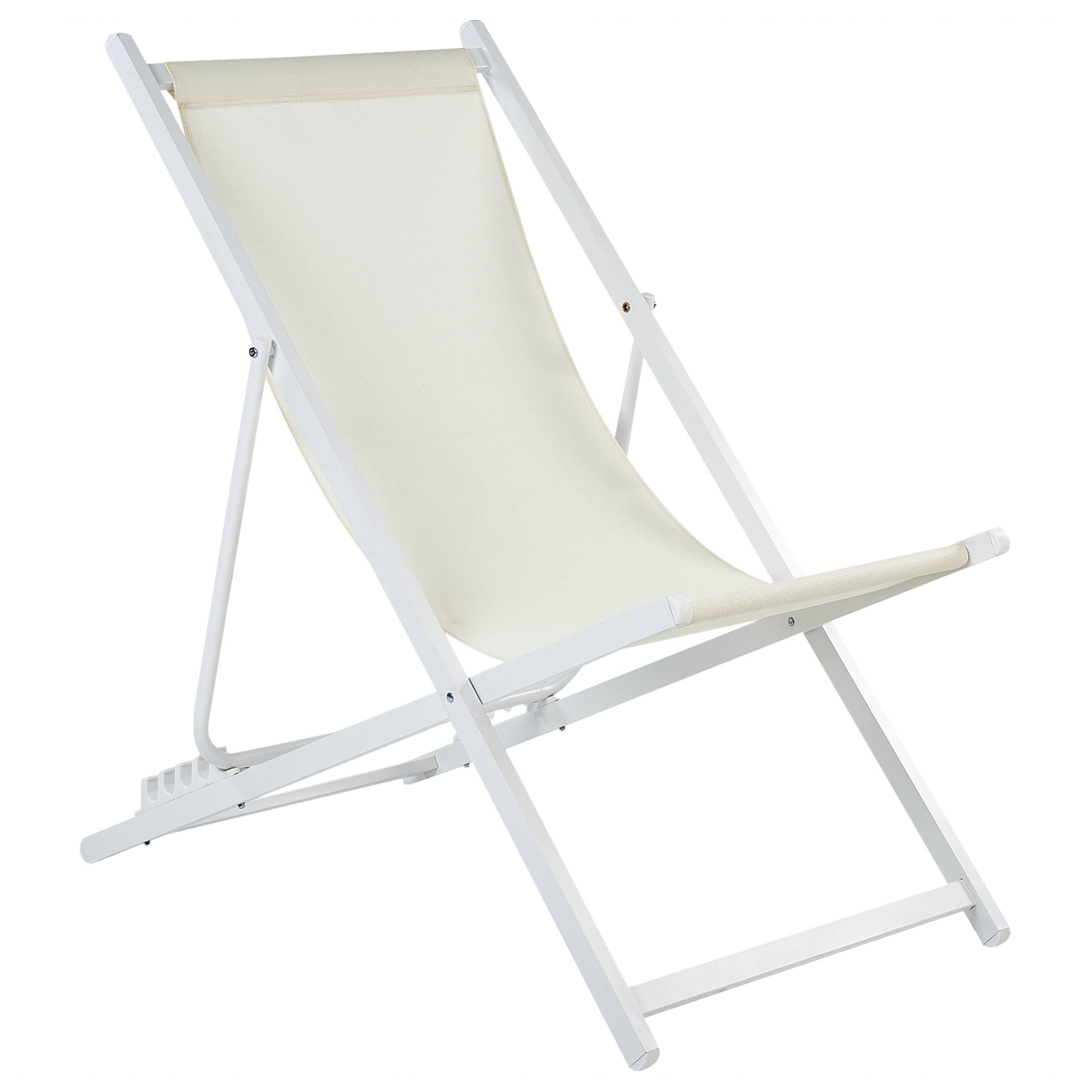 Beliani - Chaise longue Aluminium Beige clair LOCRI II - Beliani - Imagen 2