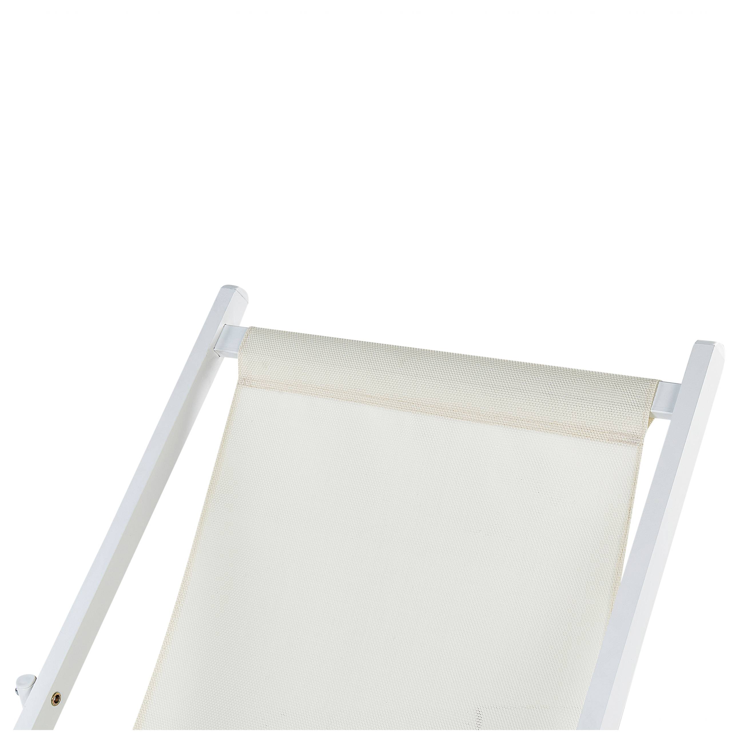 Beliani - Chaise longue Aluminium Beige clair LOCRI II - Beliani - Imagen 7