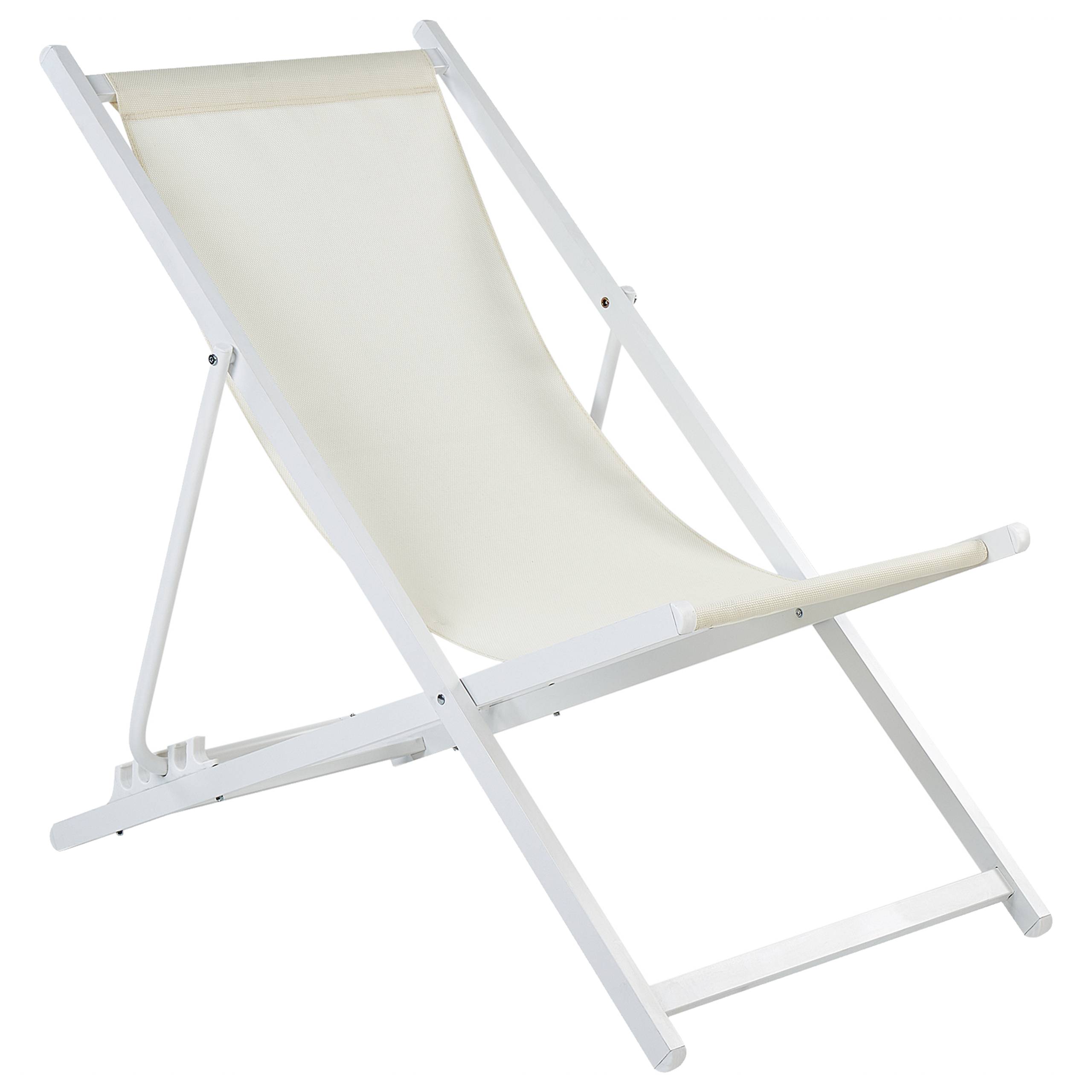 Beliani - Chaise longue Aluminium Beige clair LOCRI II - Beliani - Imagen 4