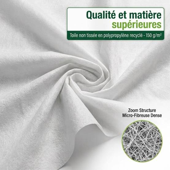Rouleau géotextile 10 mètres 150g/m2 - TERRE JARDIN Unité - Image 2
