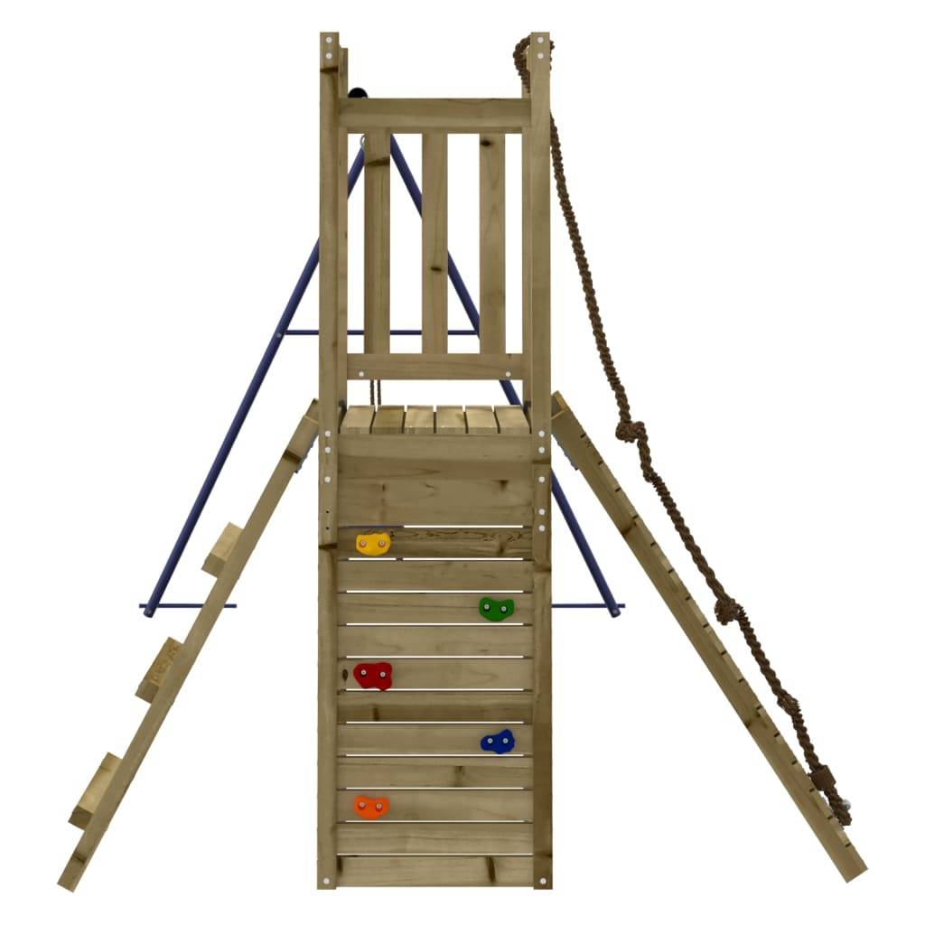 Helloshop26 - Aire de jeux d'extérieur balançoires toboggan portiques robuste jeux jardin 308 x 184 x 169 cm bois de pin imprégné - Imagen 3