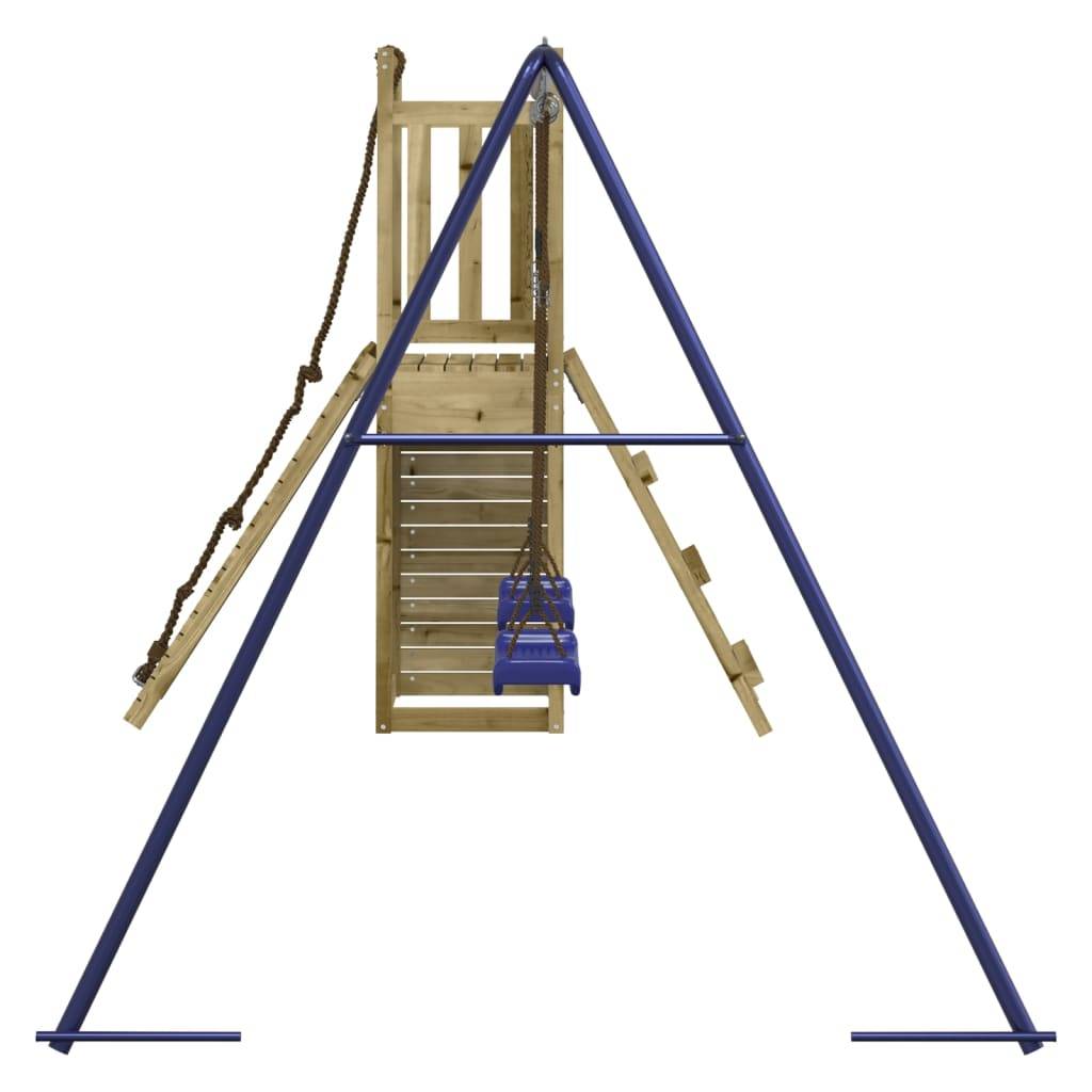 Helloshop26 - Aire de jeux d'extérieur balançoires toboggan portiques robuste jeux jardin 308 x 184 x 169 cm bois de pin imprégné - Imagen 4