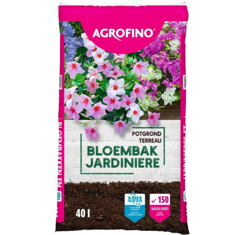 Fleur - Terreau rosiers, jardinières et plantes d'orangerie Agrofino 150 jours de nutrition 40L - Fleur