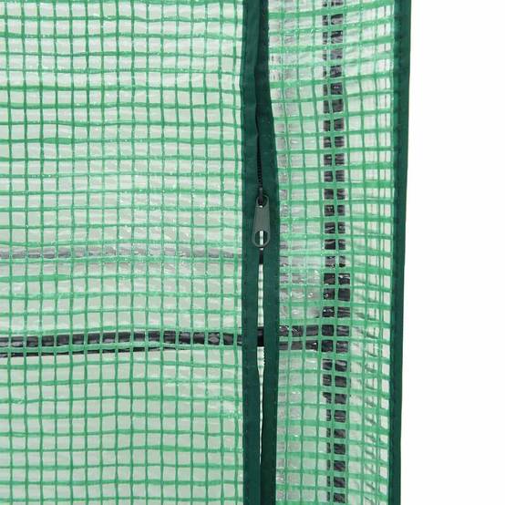 Jardinière surélevée en PP marron avec housse PE verte 120 x 40 x 138 cm - PANGIVO - Image 8