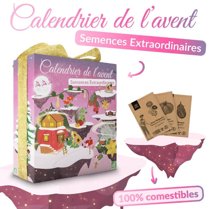 Calendrier de l’Avent – 24 variétés BIO à semer 100% comestibles - Image 2