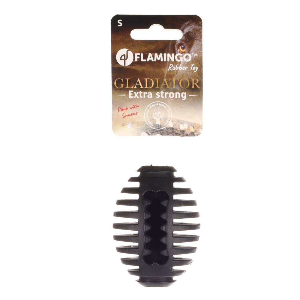 Flamingo - jeux pour chien Gladiator Rugby  S Noir 8 cm ø 5.8 cm extra strong - Imagen 1