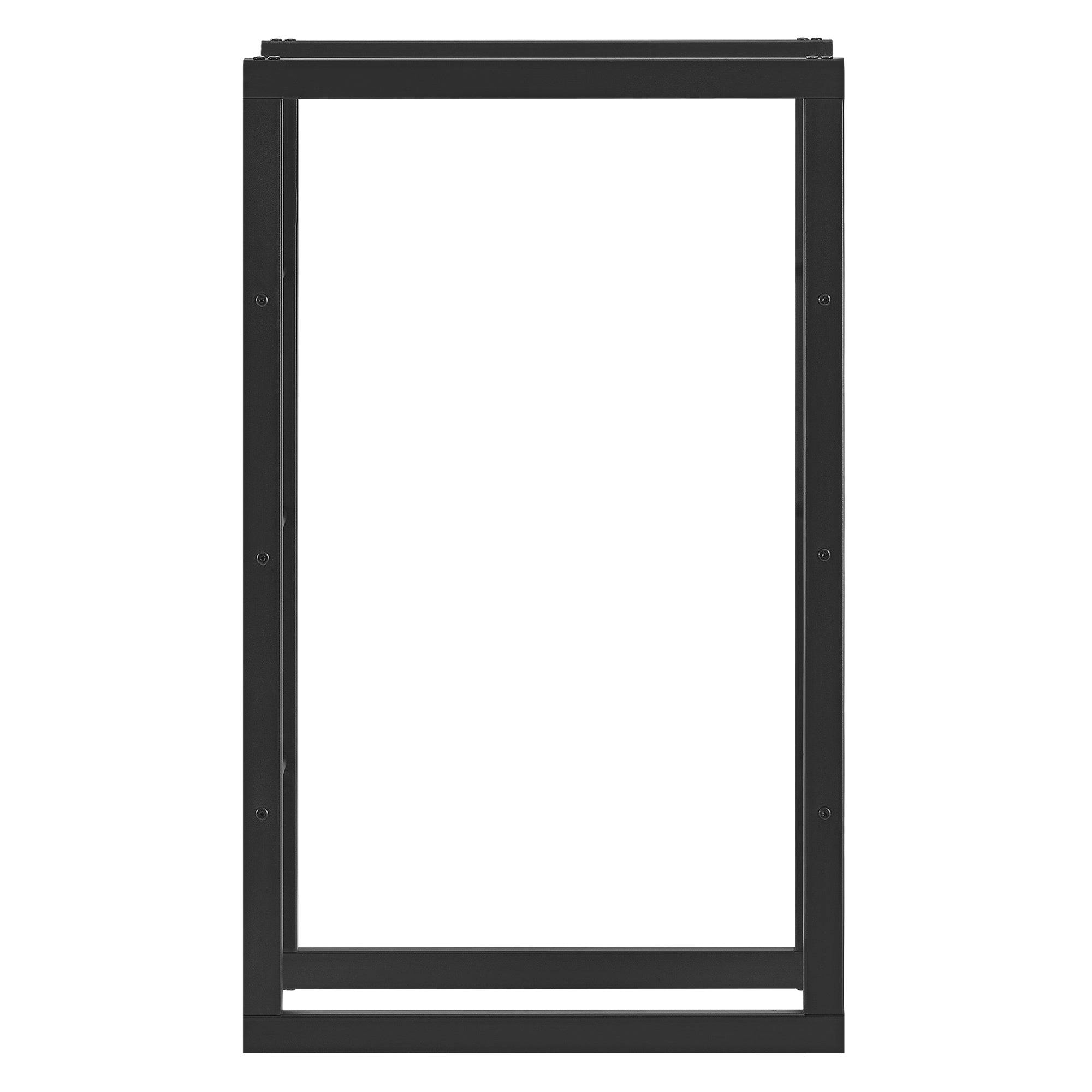 Helloshop26 - Porte-bûches robuste range-bûches solide support pour bois de chauffage rangement efficace pour intérieur extérieur acier laqué 60 x 100 x 25 cm noir - Imagen 2
