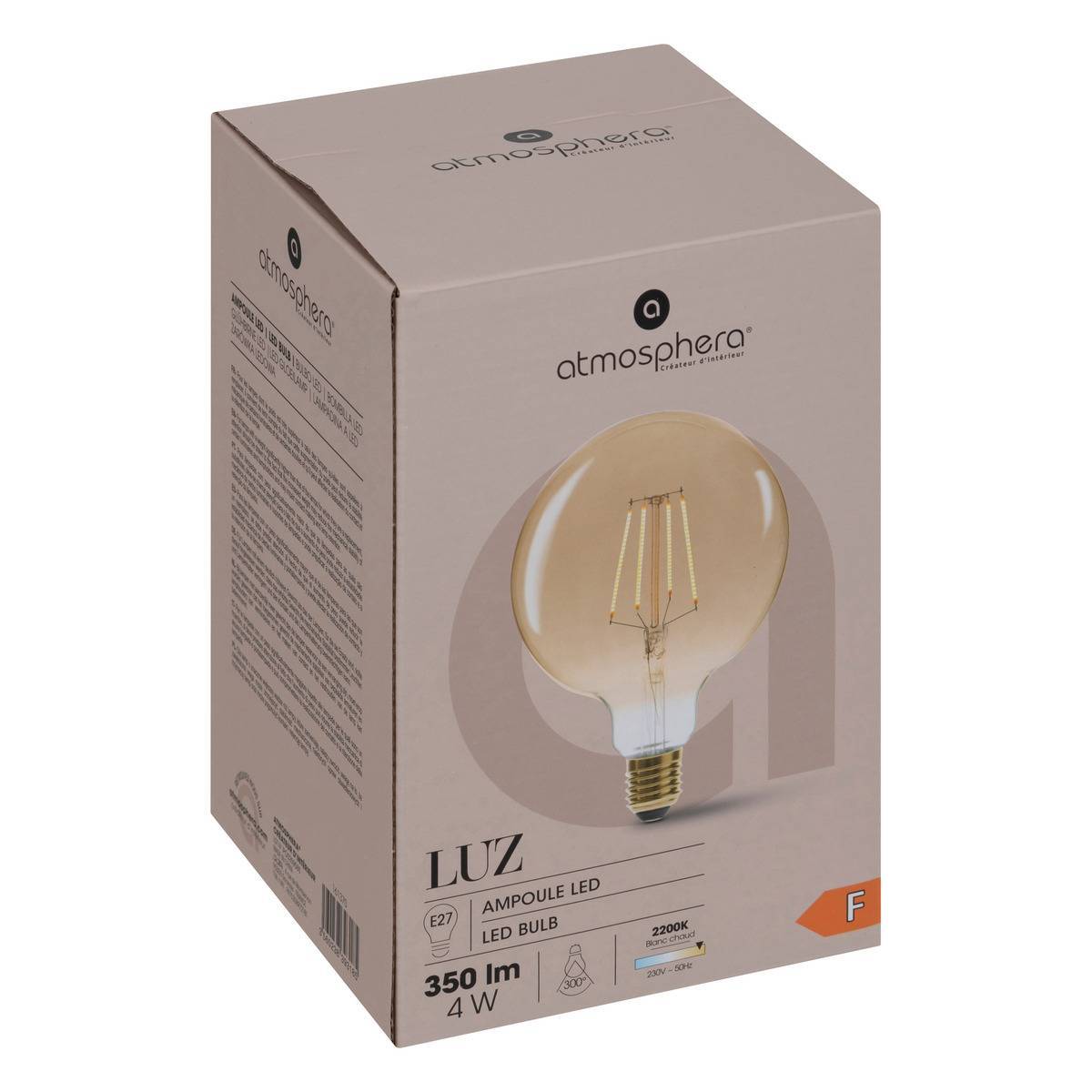 Atmosphera - Ampoule LED "Globe" ambre droit D13cm E27 - Atmosphera Créateur d'intérieur - Image 3