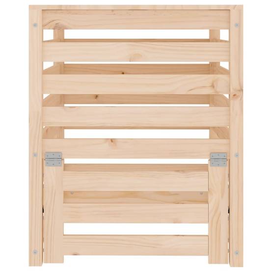 Composteur de jardin bois de pin massif 310L recyclage déchets organique Brun – ComfortXL Outdoor Living - Image 5