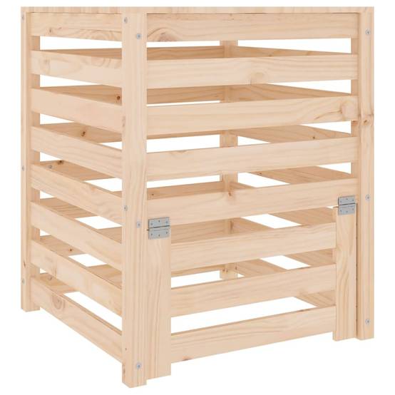 Composteur de jardin bois de pin massif 310L recyclage déchets organique Brun – ComfortXL Outdoor Living - Image 2