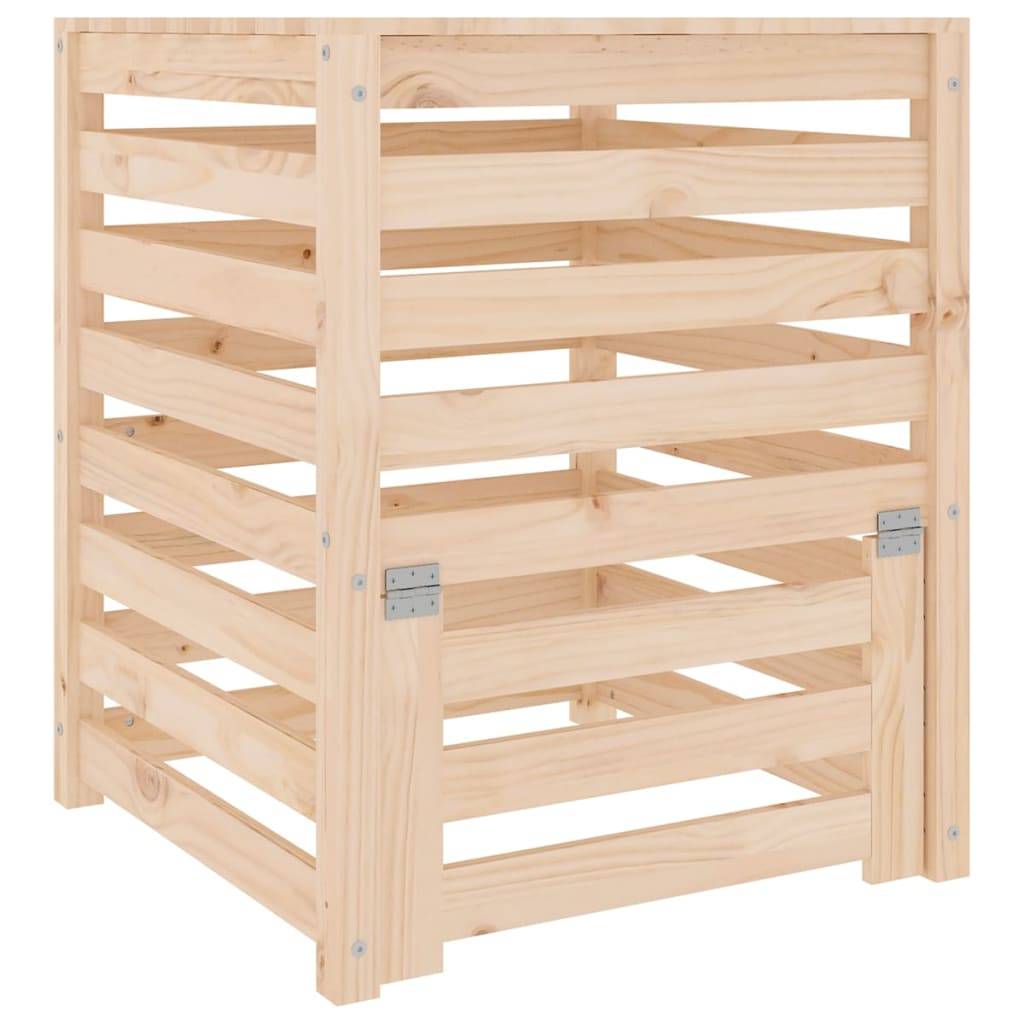 Composteur de jardin bois de pin massif 310L recyclage déchets organique Brun – ComfortXL Outdoor Living - Image 2