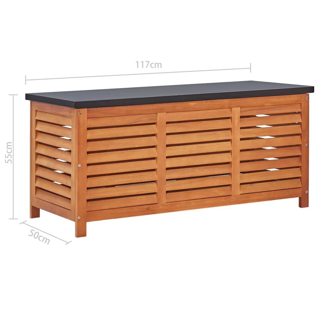 Vidaxl - Boîte de rangement de jardin 117x50x55 cm Eucalyptus solide vidaXL 47285 - Imagen 3