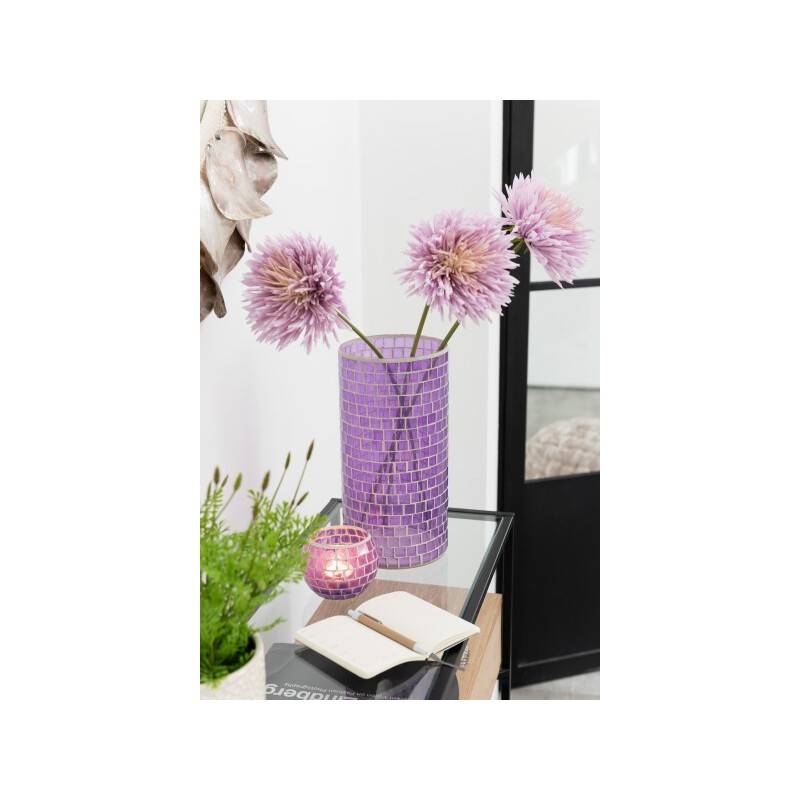 Vase bouteille en Verre Mauve 18x18x30cm