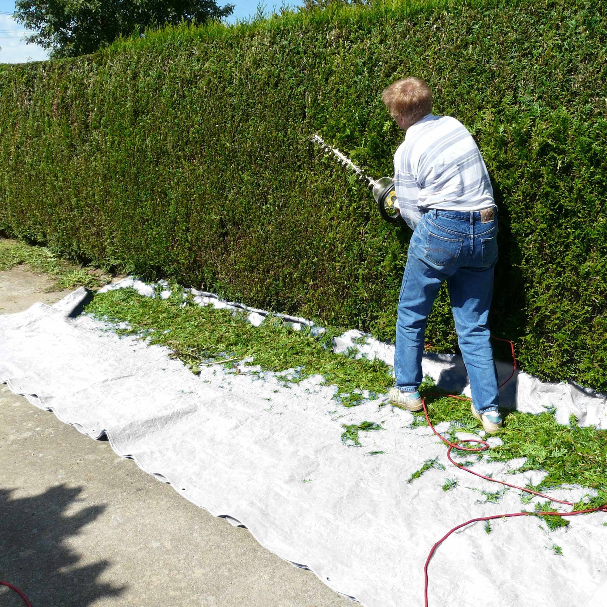 Ecd-Germany - Bâche de Protection Imperméable à l'Eau avec Oeillets - 3 x 5 m 15m² 260g/m² - Polyéthylène PE Blanc - Résistant à la Moisissure - Imagen 6
