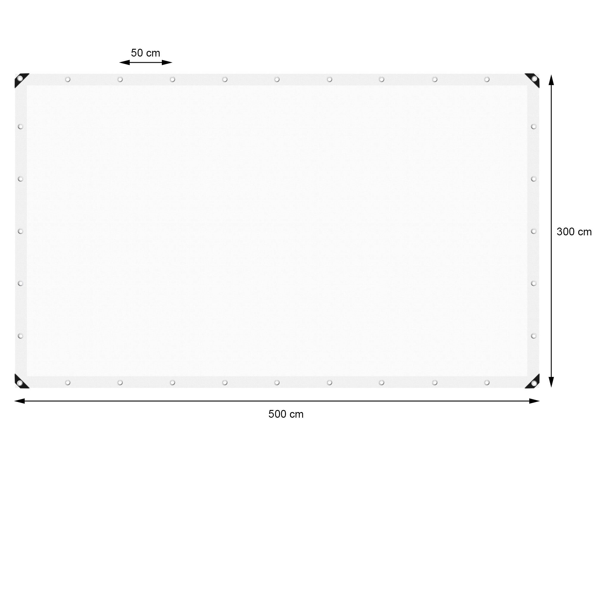 Ecd-Germany - Bâche de Protection Imperméable à l'Eau avec Oeillets - 3 x 5 m 15m² 260g/m² - Polyéthylène PE Blanc - Résistant à la Moisissure - Imagen 5