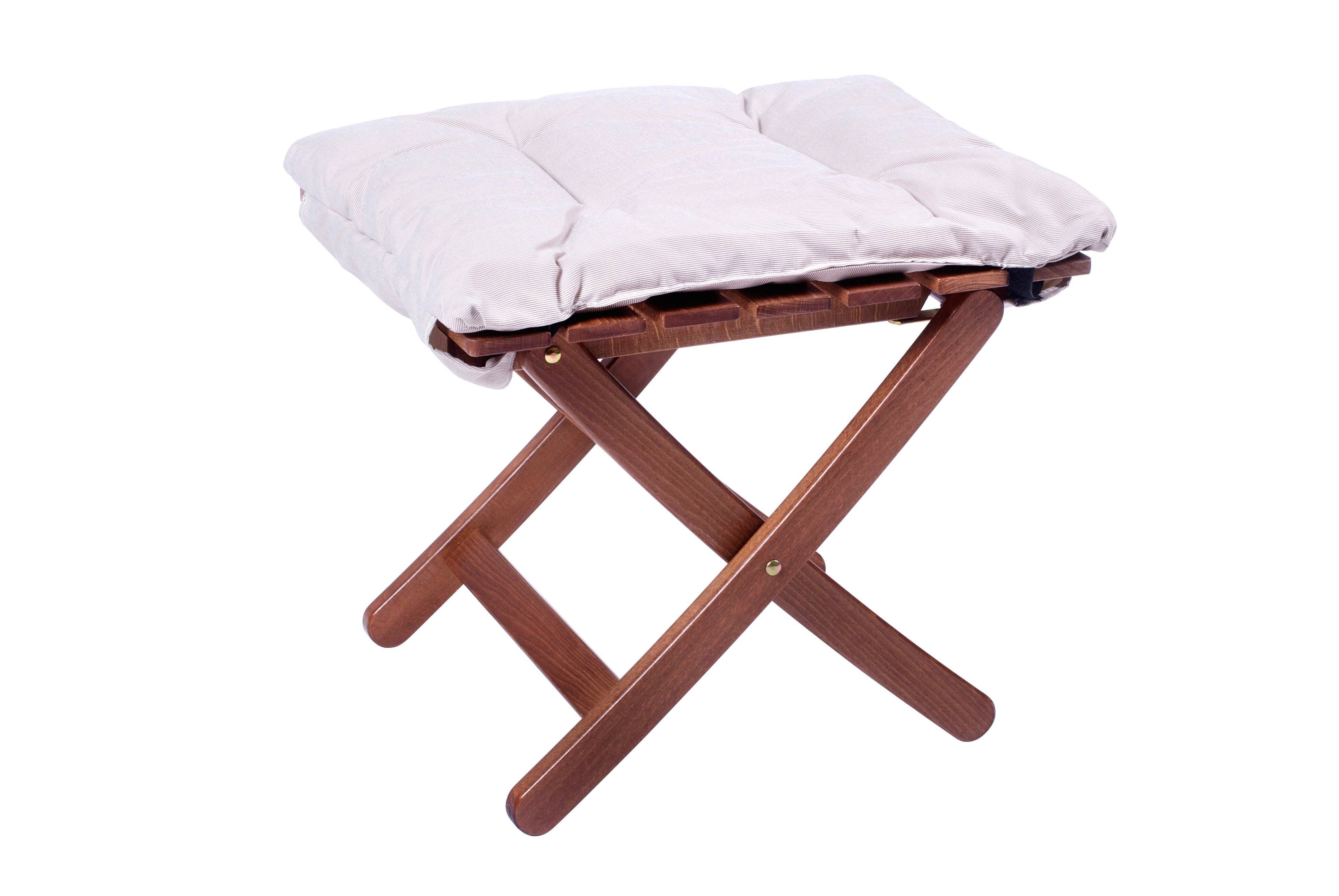 Fiam - Repose-Pieds MATTY SOFT Bois d'Hêtre Oléfine BLANC BEIGE 46x51x37 cm FIAM
