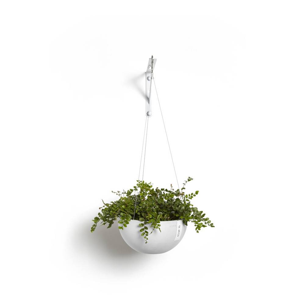 Ecopots - Pot supsendu Brussels 27 Blanc Pur - Ø 26,5 x H. 13 cm - 4,2 L ECOPOTS - Imagen 1