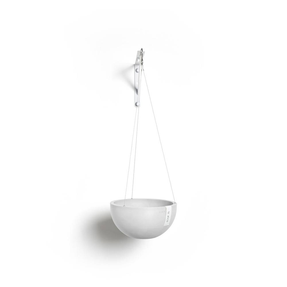 Ecopots - Pot supsendu Brussels 27 Blanc Pur - Ø 26,5 x H. 13 cm - 4,2 L ECOPOTS - Imagen 4