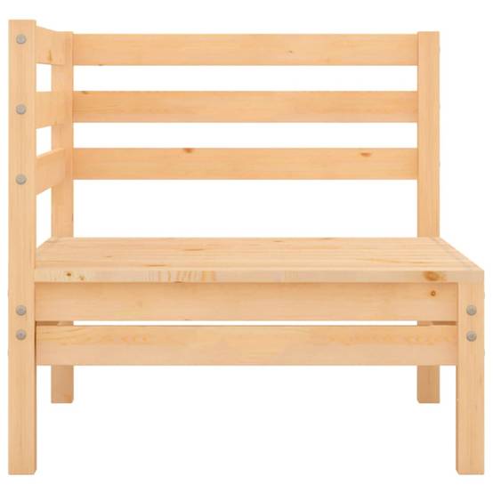 Helloshop26 - Salon de jardin meuble d'extérieur ensemble de mobilier 4 pièces bois de pin massif - Imagen 4