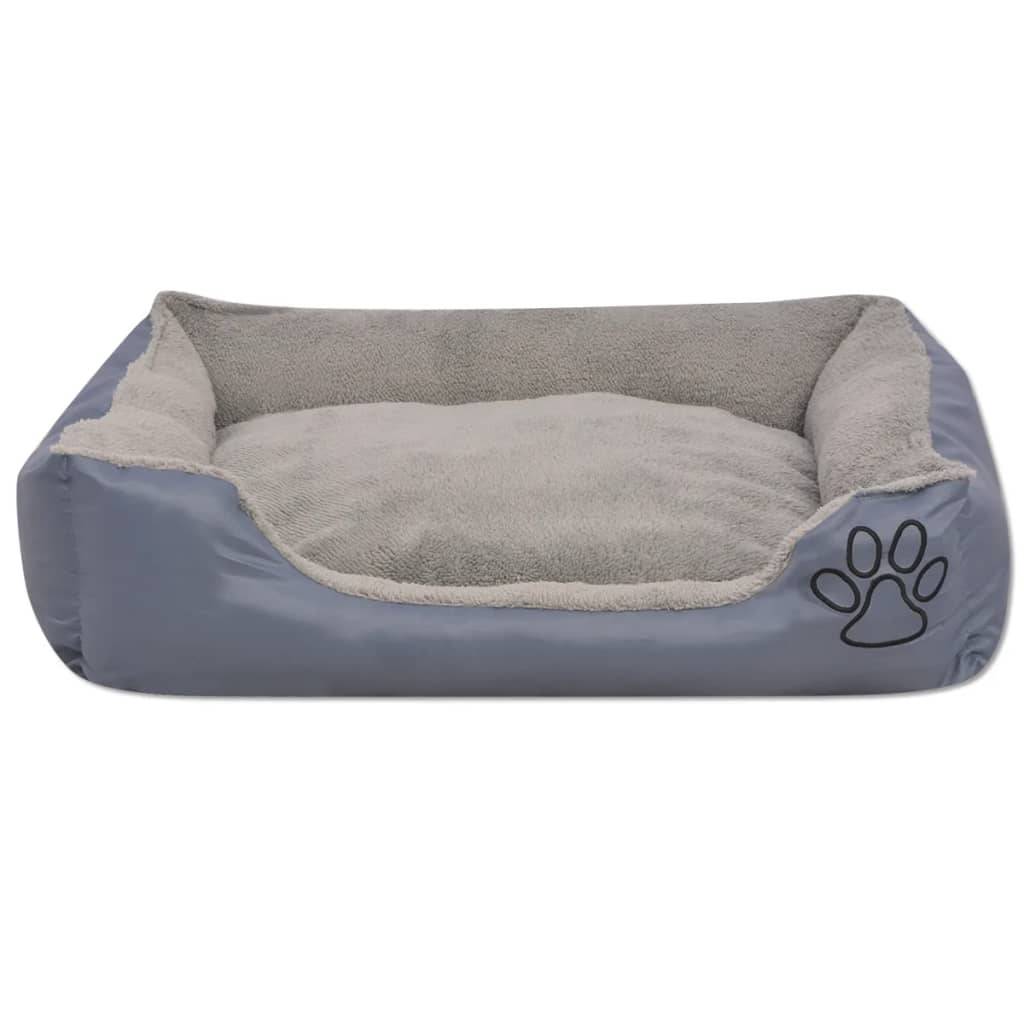 Vidaxl - Lit pour chiens avec coussin rembourré Taille S Gris vidaXL 170413 - Imagen 7