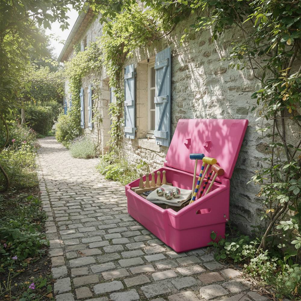 Coffre de jardin 100l -plast'up rotomoulage - Imagen 4