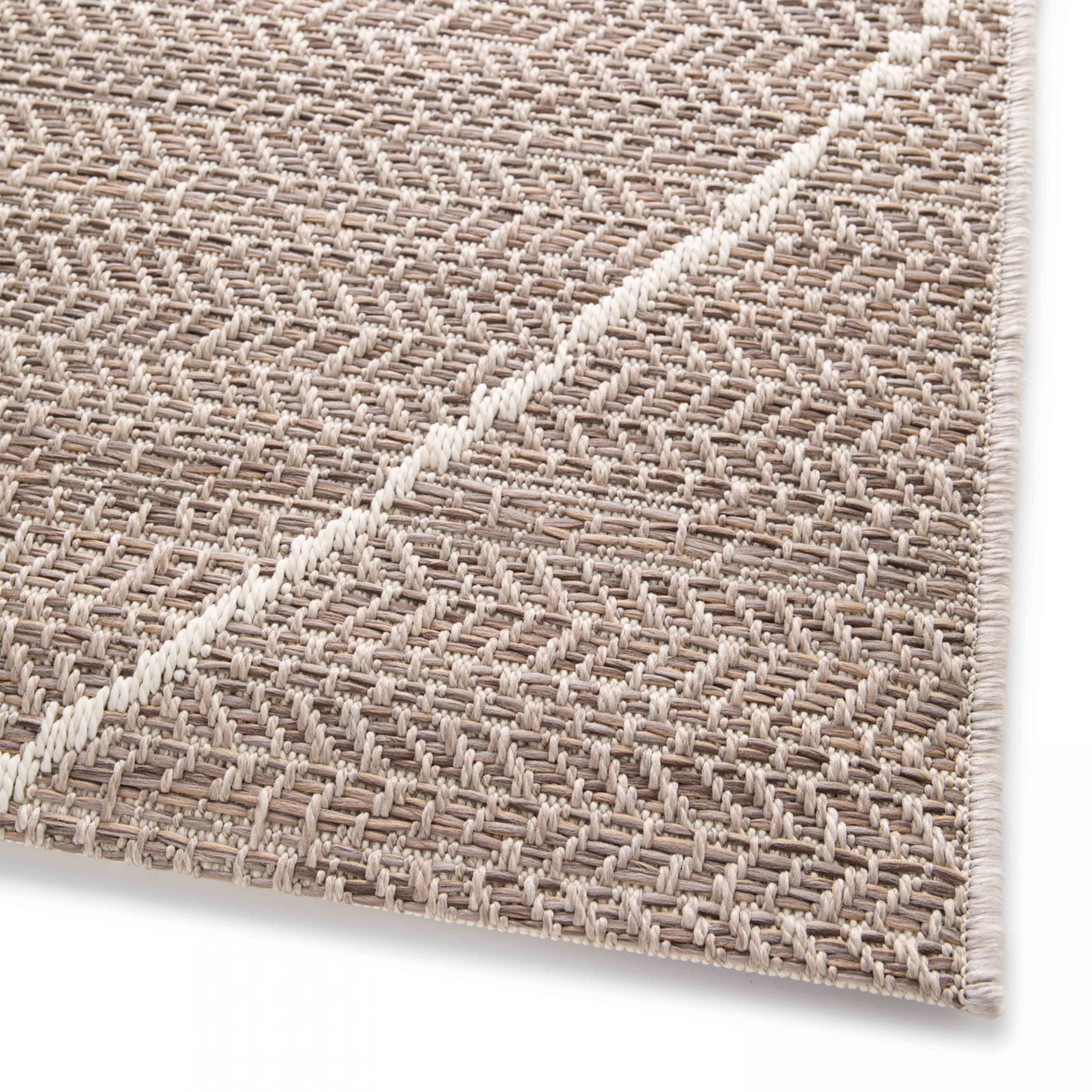 Oviala - Tapis d'extérieur en polypropylène 120 x 170 cm beige Karo - Oviala - Imagen 6