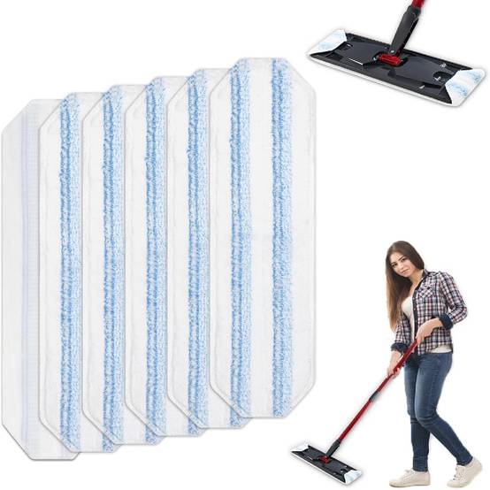 6 Rechanges pour Kit Mop Vileda H2PrO, Microfibre Absorbante - IntiMeg - Image 1
