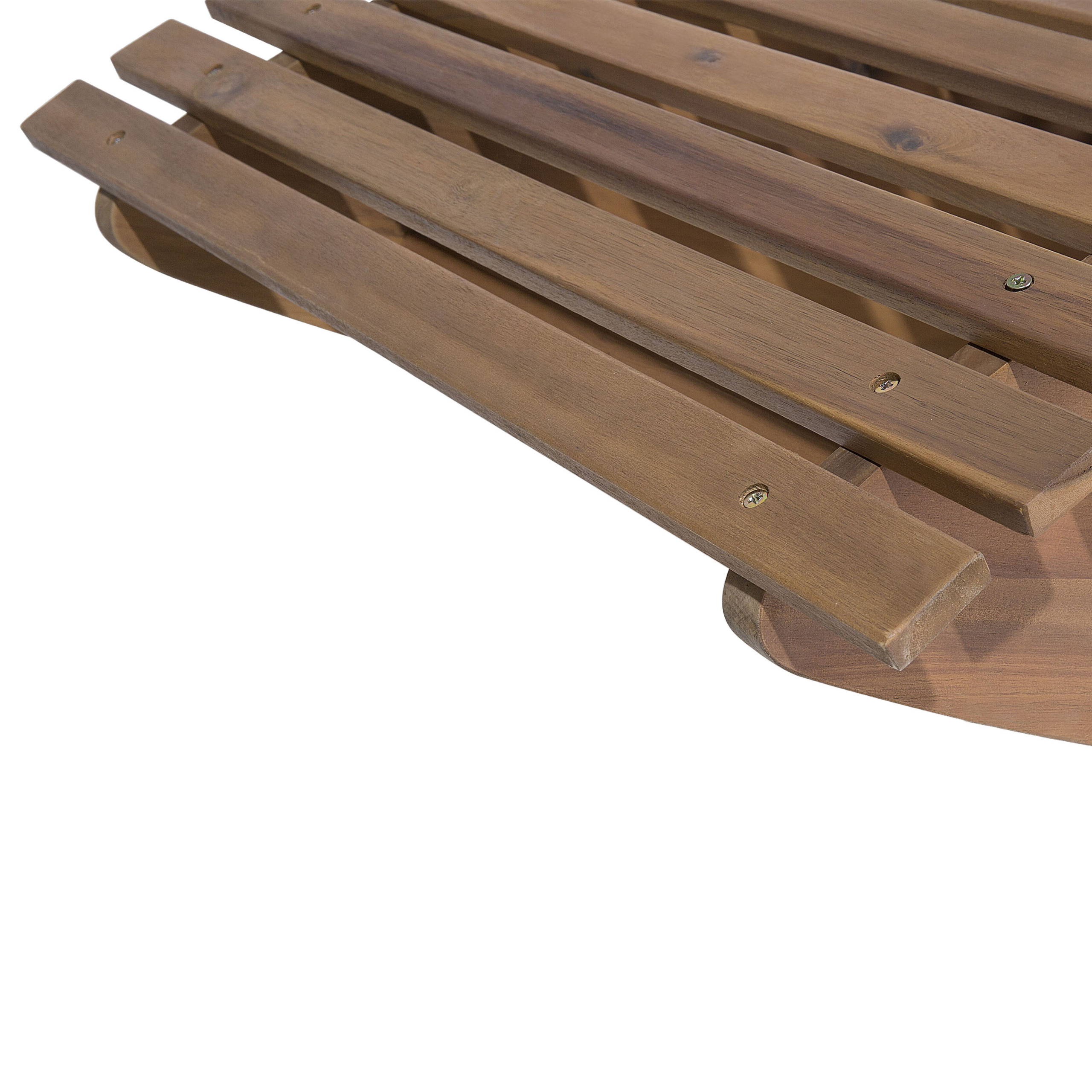 Beliani - Bain de Soleil Chaise Longue de Jardin en Bois d'Acacia avec Coussin Gris Matières Résitantes et Fonction Bascule Design Moderne Beliani - Imagen 8
