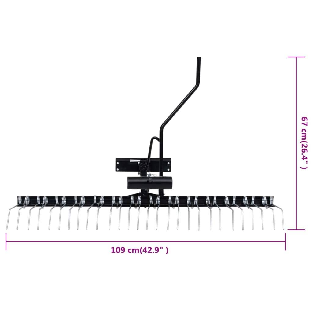 PANGIVO - Scarificateur pour tondeuse autoportée acier galvanisé noir 109 x 57.5 x 67 cm - PANGIVO - Image 8