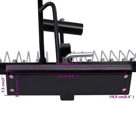 PANGIVO - Scarificateur pour tondeuse autoportée acier galvanisé noir 109 x 57.5 x 67 cm - PANGIVO - Image 10