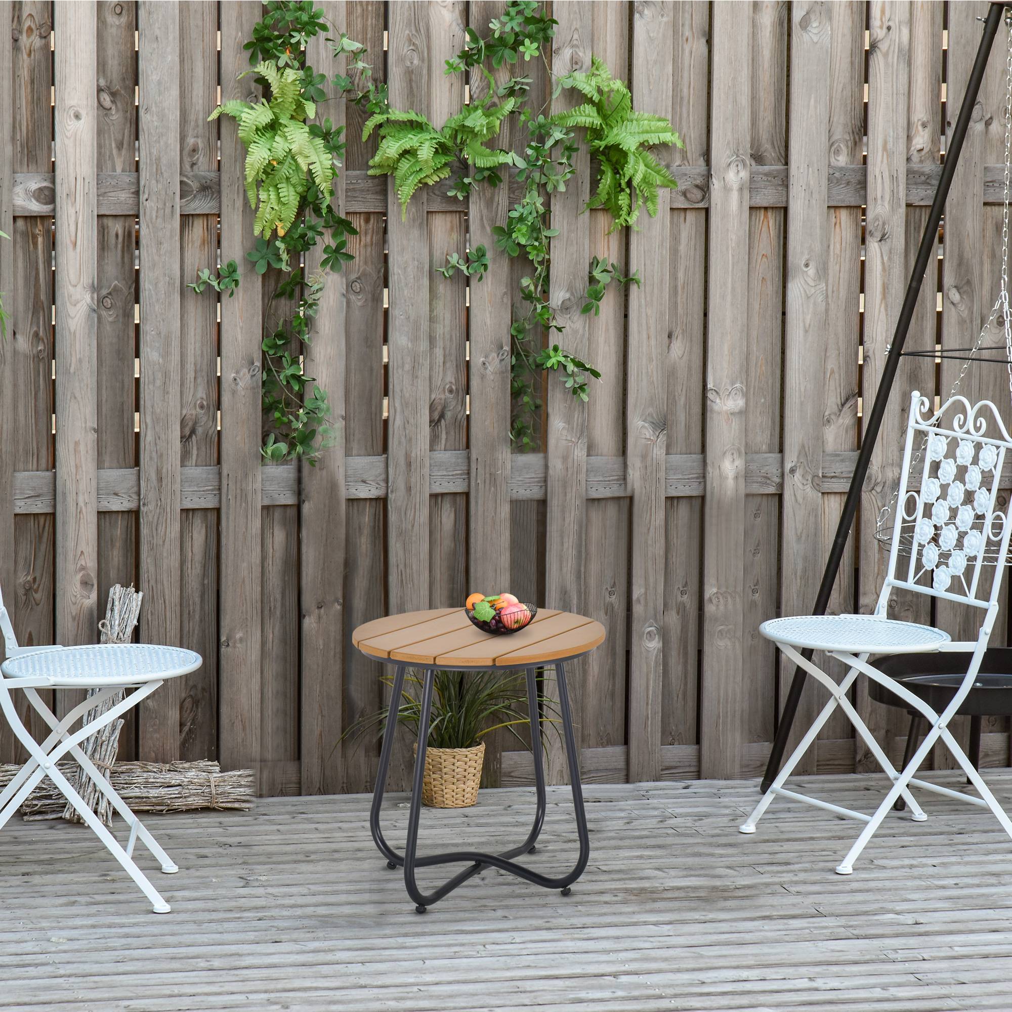 PANGIVO - Table basse de jardin acier marron 49 x 49 x 48 cm - PANGIVO - Image 3