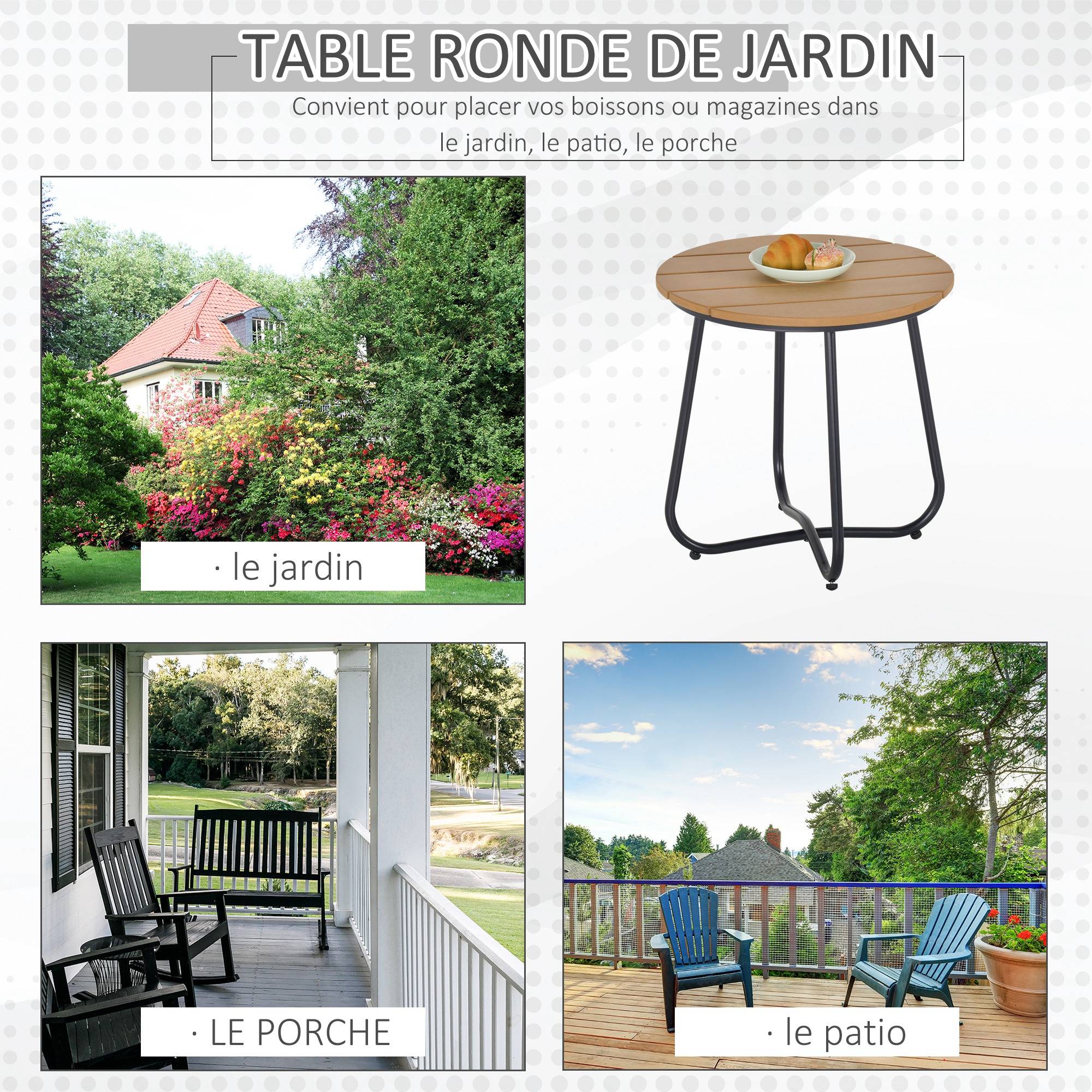 PANGIVO - Table basse de jardin acier marron 49 x 49 x 48 cm - PANGIVO - Image 6