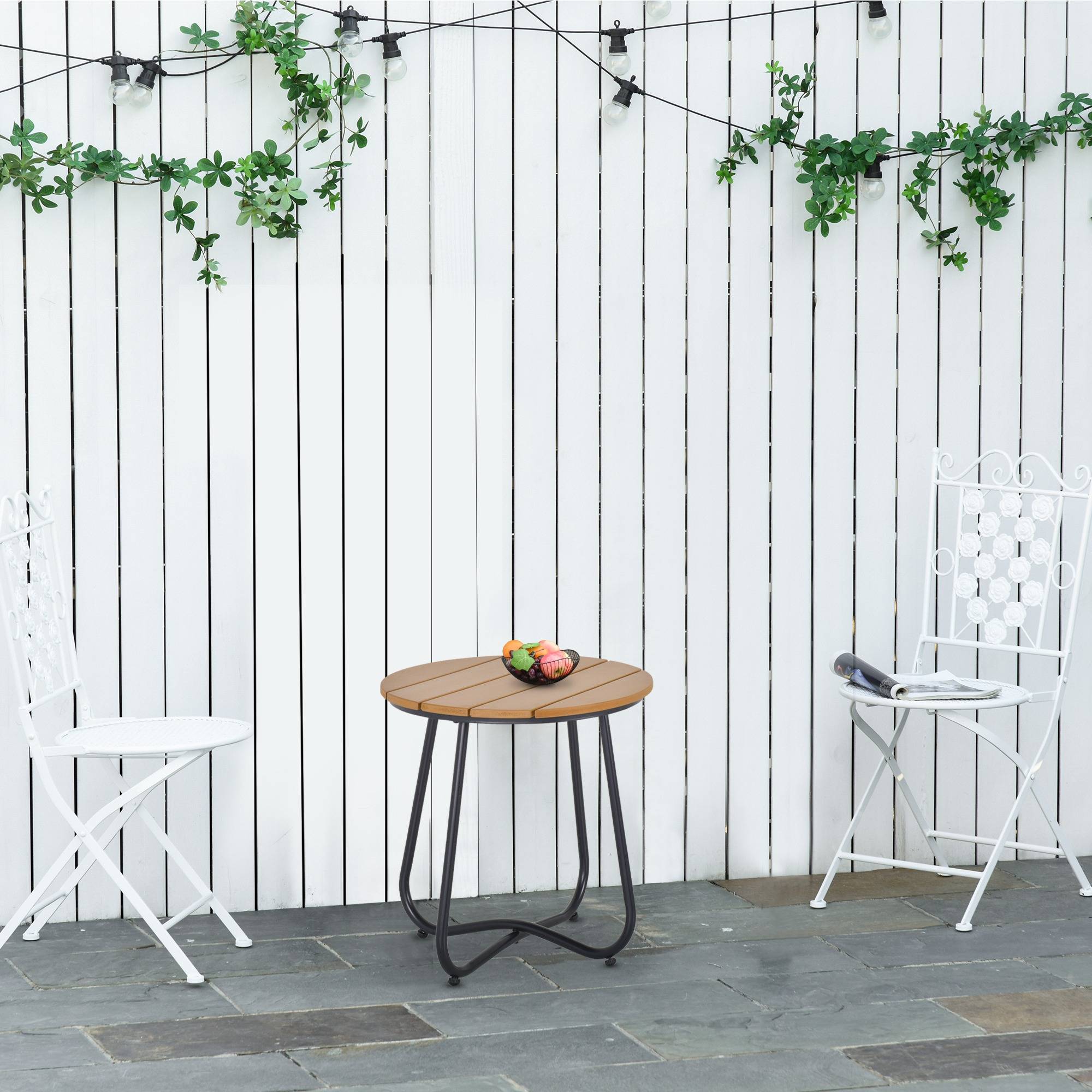 PANGIVO - Table basse de jardin acier marron 49 x 49 x 48 cm - PANGIVO - Image 4