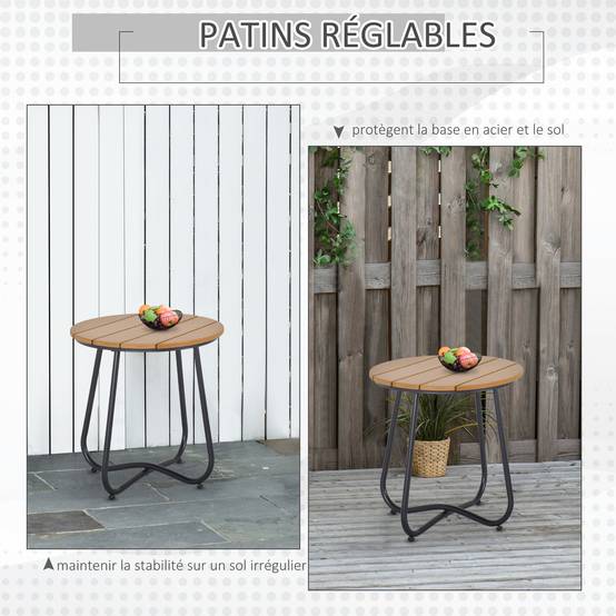 PANGIVO - Table basse de jardin acier marron 49 x 49 x 48 cm - PANGIVO - Image 7