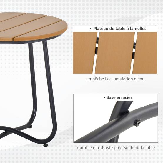 PANGIVO - Table basse de jardin acier marron 49 x 49 x 48 cm - PANGIVO - Image 8