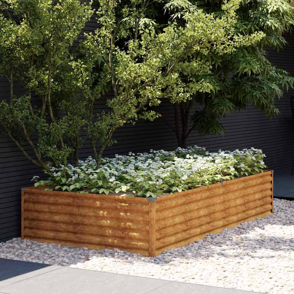 ComfortXL - Carré potager rectangulaire Acier Corten jardin Rouillé 195x100x36 cm – ComfortXL Outdoor Living - Image 1