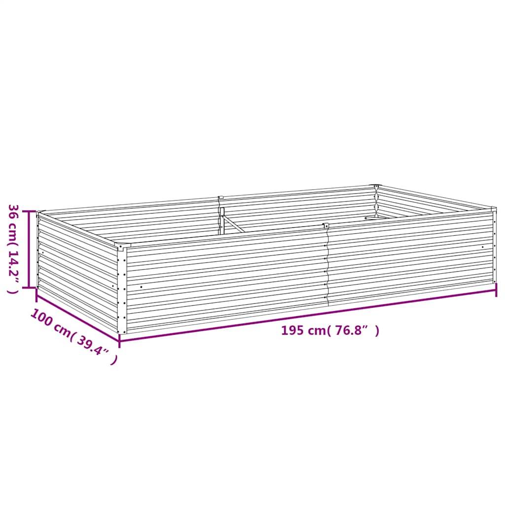 ComfortXL - Carré potager rectangulaire Acier Corten jardin Rouillé 195x100x36 cm – ComfortXL Outdoor Living - Image 7