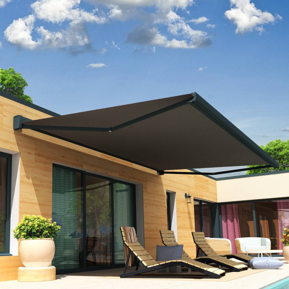 Intersun - Store banne coffre SOA 4,10x3,50 M (Motorisé Secours à Télécommande - Gris Anthracite - Gris Graphite) - INTERSUN - Imagen 5