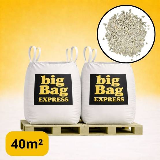 PACK 2 X BIG BAG de +/- 1,5T ≃ 40M² Gravillon “Grain de Riz” Beige Ø 4/6 mm - Livraison PREMIUM - Image 1