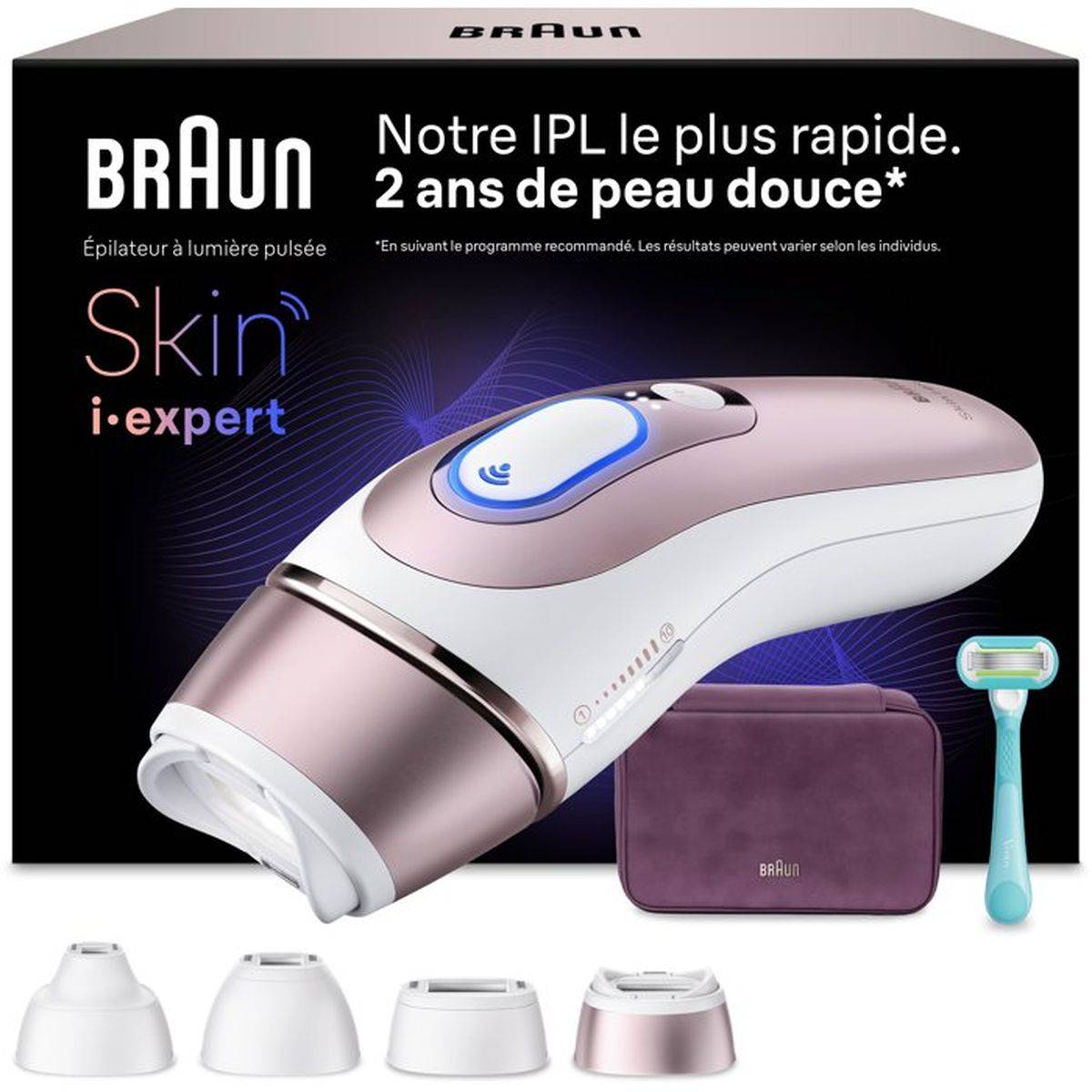 Braun - Épilateur à lumière pulsée IPL Skin i-expert Pro PL7431, capteur SkinProtect, 4 têtes - Braun - Image 2