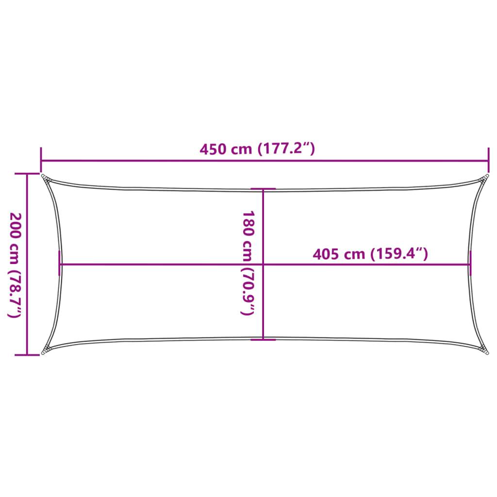 Maison Chic - Voile d'ombrage - Voile solaire 160 g/m² Anthracite 2x4,5 m PEHD - Image 10