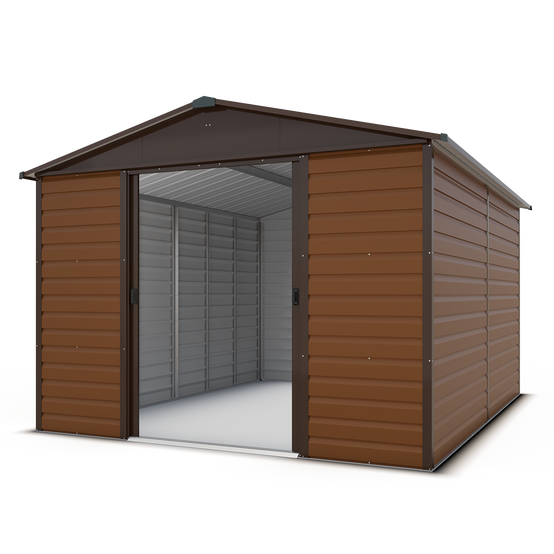 Yardmaster - Abri de jardin métal imitation bois 10,46 m2 Yardmaster + kit d'ancrage - Image 8